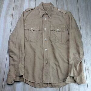 HAVERSACK JAPAN Utility Multi Pockets Button Up Shirt Mens Medium Cotton